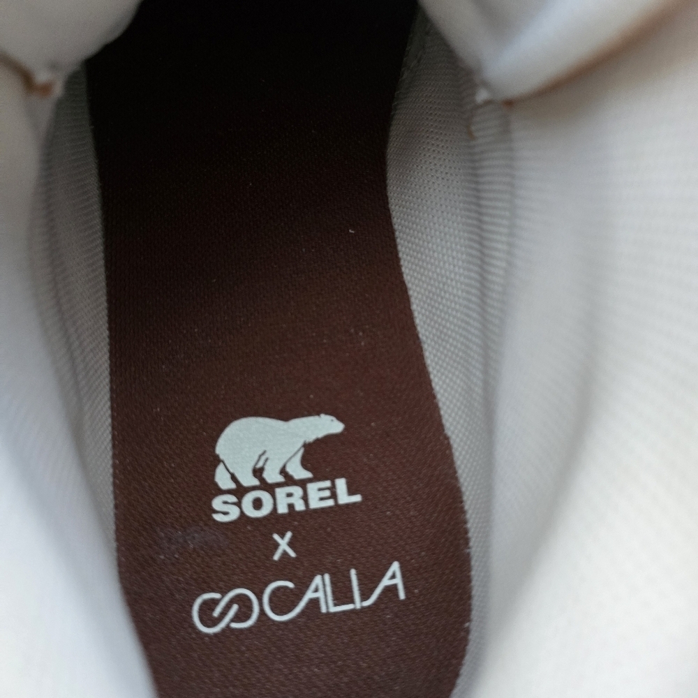 🌻Sorel X Calia Ona 503 Mid Cozy Sneaker Boot, CanynGld/Bleached Ceramic Size 11 - Picture 14 of 14